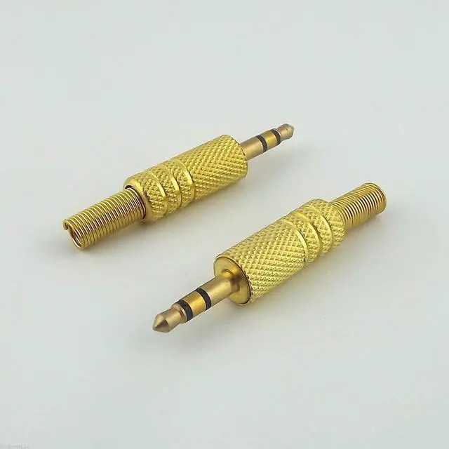 Alt view image 2 of 6 - 5pcs 3.5mm 1/8" Stereo Male Plug Audio Cable Solder Gold TRS Adapter Connector