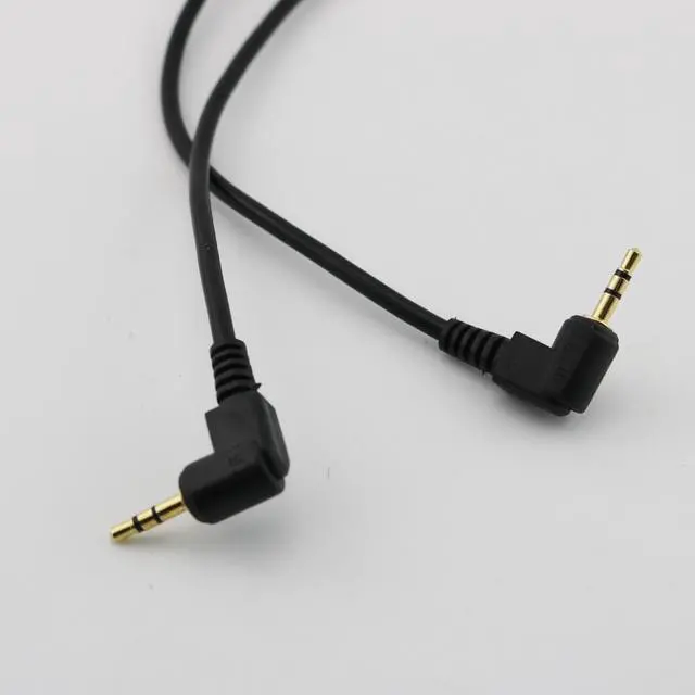 Alt view image 3 of 6 - 10pcs Gold Plated 2.5mm Male 3 Pole Right Angle to 2.5mm Right Angle Male TRS Stereo Adapter Aux Audio Cable 35cm