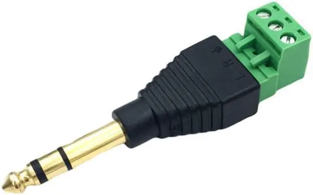 RUNCCI-YUN Adattatore TRS 6,35 Mm Maschio A Femmina, Spina Stereo