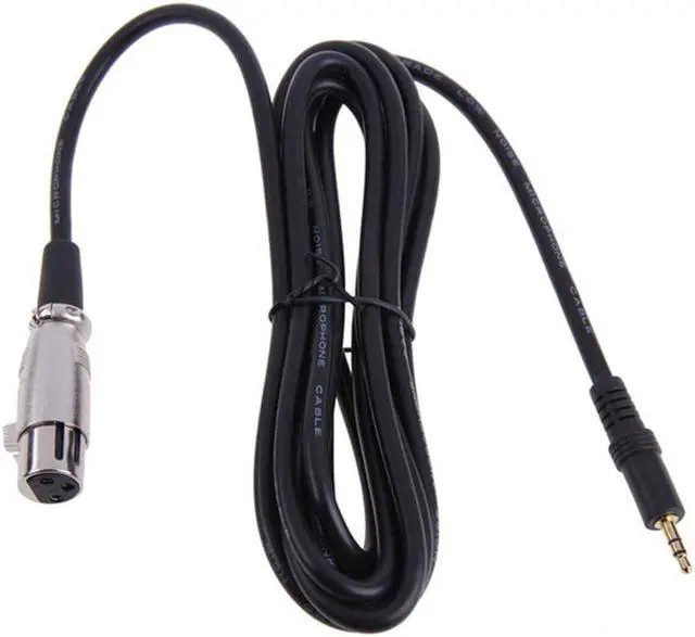 Main image of New XLR 3 Pin Female to Right Angle 1/8 XLR3F to Right angle 3.5 mm TRS for DV camera/ microphone mic (1pcs)