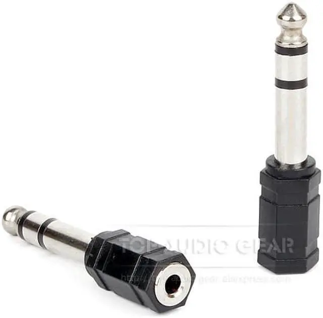 Alt view image 2 of 5 - 3PCS/LOT 1/4" 6.3 mm Stereo Male Jack TRS Plug to 1/8 " 3.5 mm Female TS Audio Mic Converter Adapter Downstep Reducer Connector