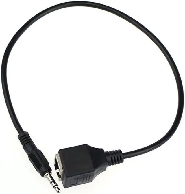 Alt view image 3 of 4 - 3.5mm 1/8" Male Jack TRS Audio To RJ45 Socket Ethernet LAN Network Adapter Cable 30cm Audio Cable to RJ45 Network Cable (1pcs)