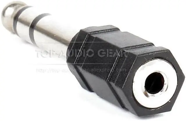 Alt view image 4 of 5 - 3PCS/LOT 1/4" 6.3 mm Stereo Male Jack TRS Plug to 1/8 " 3.5 mm Female TS Audio Mic Converter Adapter Downstep Reducer Connector