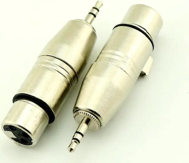 Alt view image 5 of 6 - 1pcs Stereo 3.5mm Mini Male TRS to XLR 3 Pin Female Microphone MIC Audio Adapter