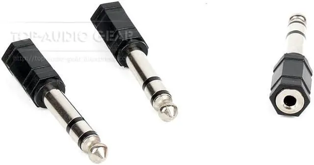 Alt view image 5 of 5 - 3PCS/LOT 1/4" 6.3 mm Stereo Male Jack TRS Plug to 1/8 " 3.5 mm Female TS Audio Mic Converter Adapter Downstep Reducer Connector
