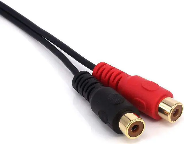 Alt view image 6 of 6 - 0.6FT 20cm 90 degree Right angled 3.5mm (Mini) 1/8 inch TRS Stereo Male to Dual Female RCA Jack Adapter Cable (1pcs)