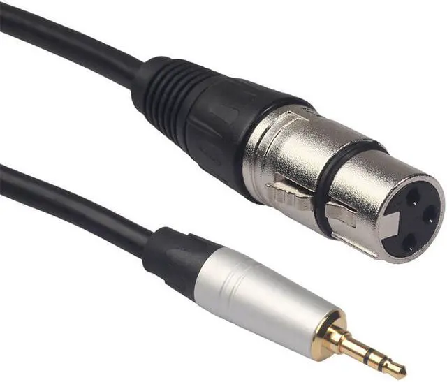 Alt view image 4 of 6 - Black New Xlr 3Pin Female To 3.5Mm 1/8" Trs Male Metal Audio Connector Cable Anti Wear Adapter 0.3M 3.5mm xlr adapter (1pcs)