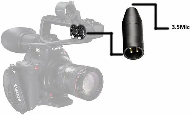 Alt view image 4 of 6 - XLR 3 Pin Male Plug Converter to 3.5mm 1/8" TRS Mini Jack Female Stereo Microphone Adapter Audio Connector (1pcs)