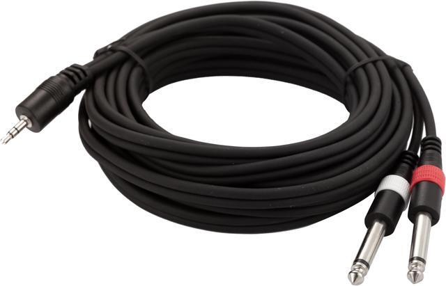 Alt view image 5 of 5 - Ancable 1/8 Inch TRS Stereo to Dual 1/4 inch TS Mono Y Splitter Cable 3.5mm Aux Mini Jack Stereo Breakout Cable Path Cords (1pcs)