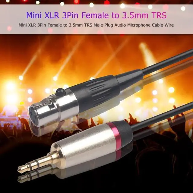 Alt view image 6 of 6 - Cable Adapter Full Copper Core with Aluminum Foil Shield Mini XLR Female to 3.5mm TRS Stereo Male Jack Lead Audio Video Hot Sale (1pcs)