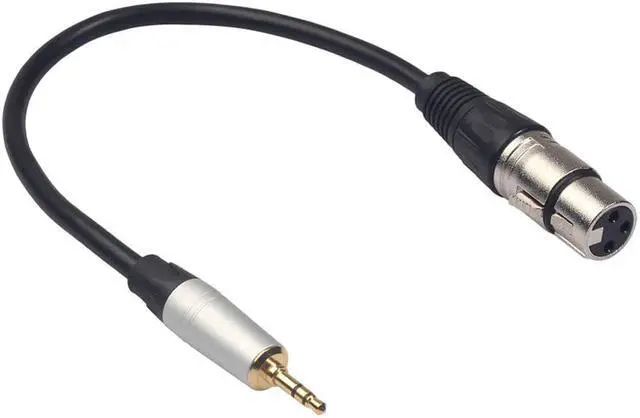 Alt view image 2 of 6 - Black New Xlr 3Pin Female To 3.5Mm 1/8" Trs Male Metal Audio Connector Cable Anti Wear Adapter 0.3M 3.5mm xlr adapter (1pcs)