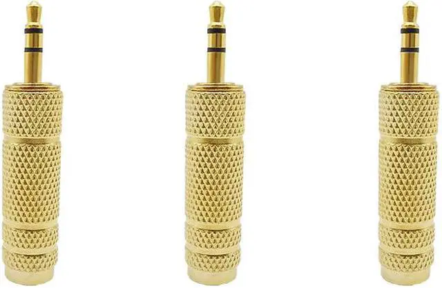 Main image of 3.5mm Male Plug to 6.35mm Female Jack Stereo Audio Adaptor Gold Plate Socket Converter for Audio Earphone Headphones (1pcs)