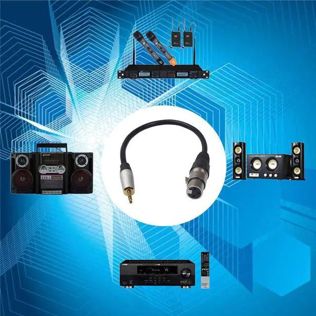Alt view image 5 of 6 - Black New Xlr 3Pin Female To 3.5Mm 1/8" Trs Male Metal Audio Connector Cable Anti Wear Adapter 0.3M 3.5mm xlr adapter (1pcs)