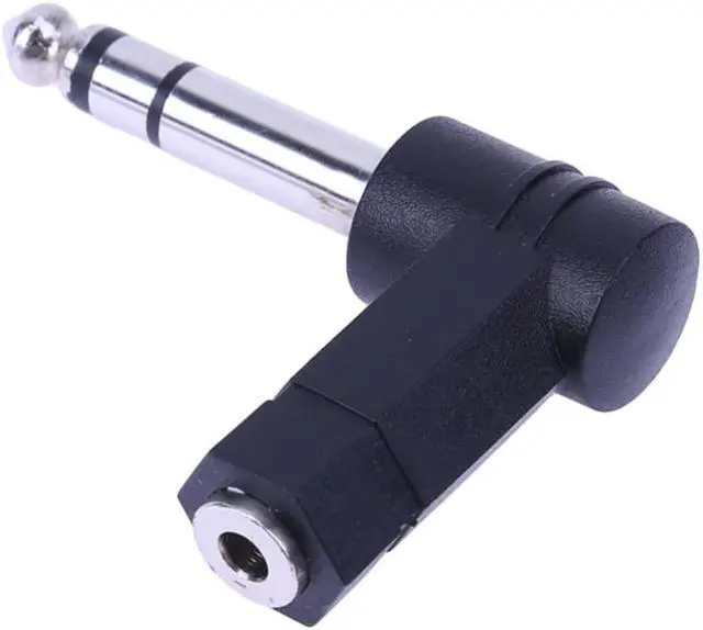 Alt view image 2 of 6 - 90 Degrees 3.5 to 6.35/6.5mm 1/4" Mono Jack Stereo Speaker Audio Adapter Plug 3.5mm TRS Connector Converter AUX Headphone Cable (1pcs)