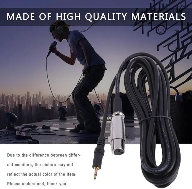 Alt view image 5 of 6 - New XLR 3 Pin Female to Right Angle 1/8 XLR3F to Right angle 3.5 mm TRS for DV camera/ microphone mic (1pcs)