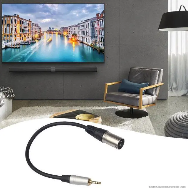 Alt view image 5 of 6 - 0.3m XLR 3 Pin Male to 3.5mm Stereo Plug Shielded Microphone Mic Cable TRS cable jack 3.5 male to female 52923A (1pcs)