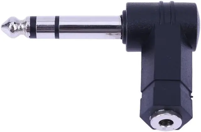 Alt view image 4 of 6 - 90 Degrees 3.5 to 6.35/6.5mm 1/4" Mono Jack Stereo Speaker Audio Adapter Plug 3.5mm TRS Connector Converter AUX Headphone Cable (1pcs)