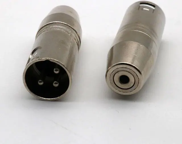 Alt view image 3 of 6 - XLR 3 Pin Male Plug Converter to 3.5mm 1/8" TRS Mini Jack Female Stereo Microphone Adapter Audio Connector (1pcs)