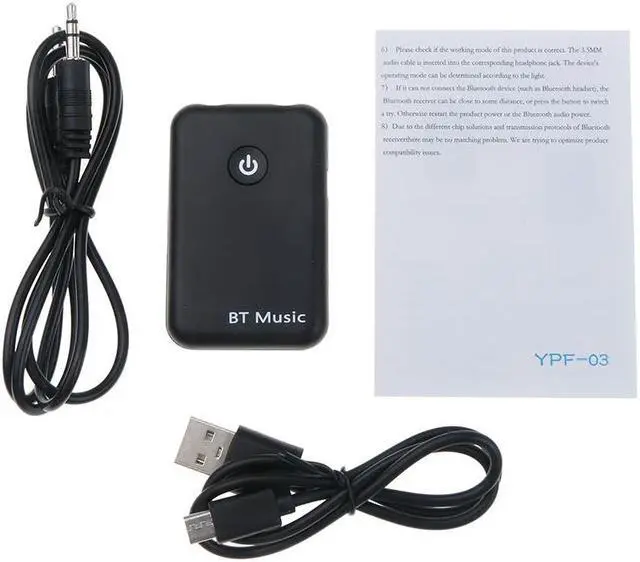 Alt view image 6 of 6 - kebidu Bluetooth V4.2 Transmitter Receiver 3.5mm Stereo 2 in 1 Wireless Music Audio Adapter for TV Headphones Speaker