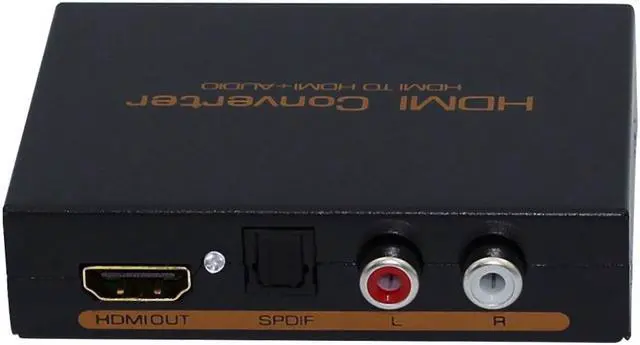 Alt view image 3 of 6 - HDMI Audio Extractor Splitter to SPDIF RCA Stereo L/R Analog Output Converter est with power adapter