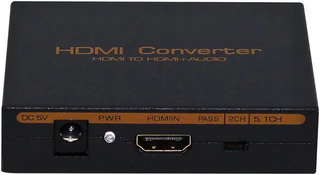Alt view image 2 of 6 - HDMI Audio Extractor Splitter to SPDIF RCA Stereo L/R Analog Output Converter est with power adapter