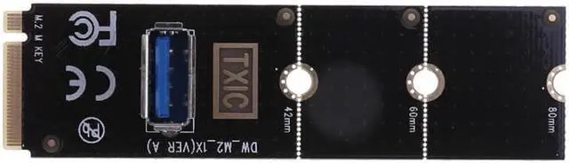 Alt view image 3 of 6 - NGFF M.2 to USB 3.0 PCI Express Converter Adapter Graphic Video Card Extender M2 to PCI-E PCIe X16 Slot Transfer Mining Riser