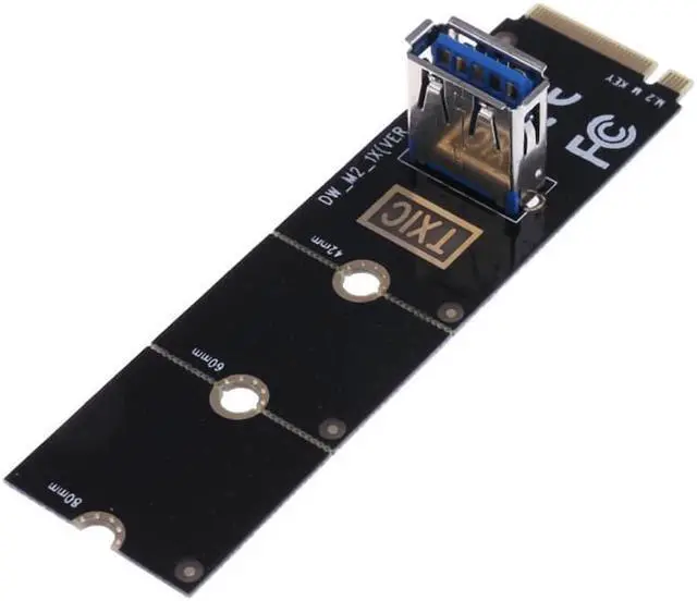Alt view image 2 of 6 - NGFF M.2 to USB 3.0 PCI Express Converter Adapter Graphic Video Card Extender M2 to PCI-E PCIe X16 Slot Transfer Mining Riser