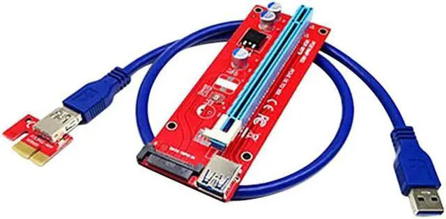 Main image of USB3.0 PCI-E Express 1 to 16 Riser Card Adapter, Mining Dedicated Graphics Card Extension Cable with SATA Power Slot Connector