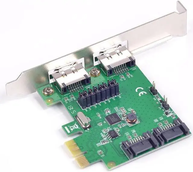 Main image of 2 Ports SATA + 2 ports eSATA 6G PCI Express Controller Card PCI-e To SATA III 3.0 Converter SATA3.0