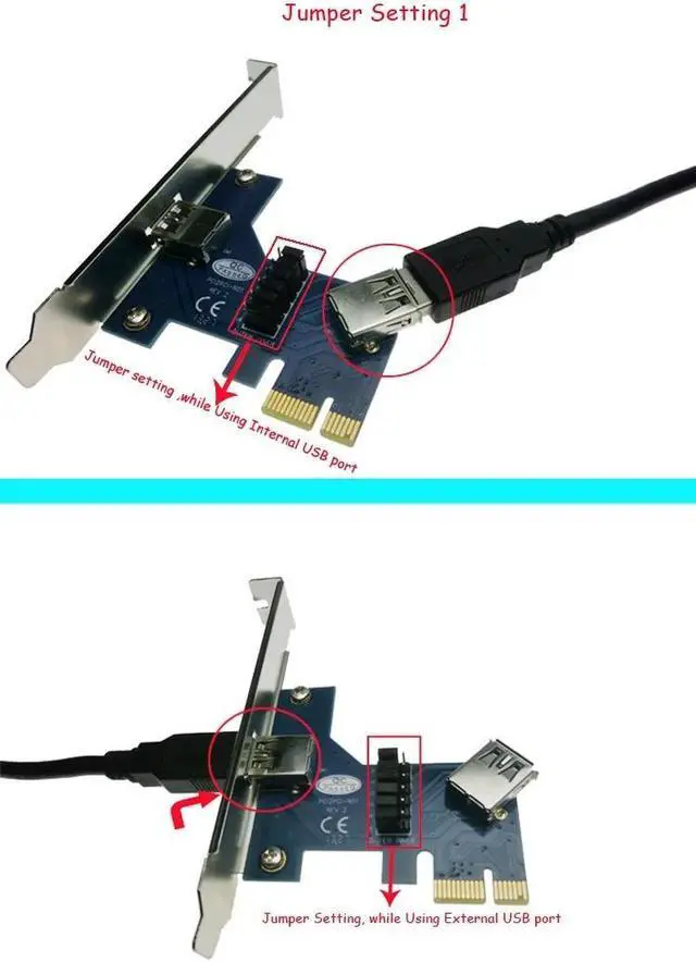 Alt view image 3 of 3 - Amify PCI E 1x to PCI express 1X slots Riser Card external PCI-E slot adapter Card