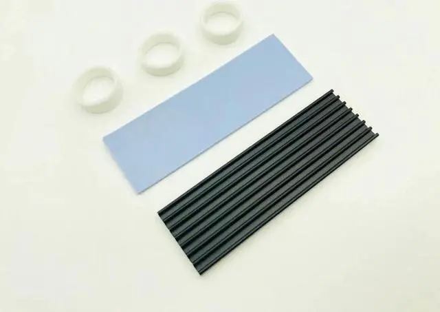 Alt view image 5 of 6 - 5PCS Cooler Heatsink Heat Dissipation Aluminum Radiator M.2 NGFF Cooling Cooler Heat Sink Thermal Pads for M.2 NGFF M.2 NVME SSD