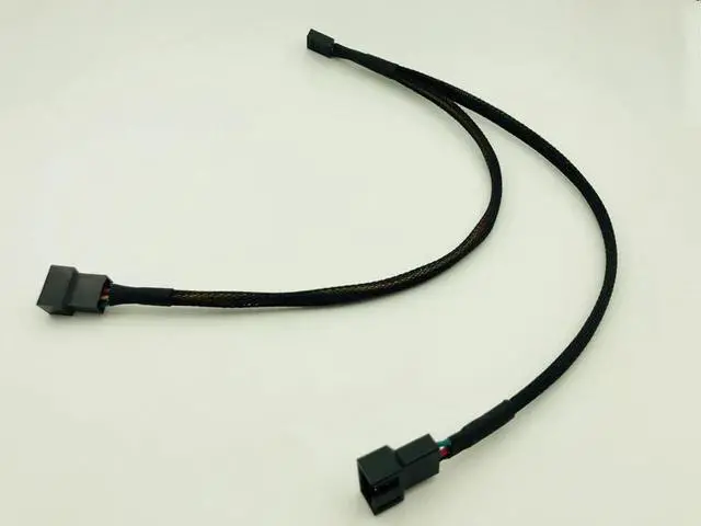 Alt view image 2 of 6 - 5PCS 4Pin Female Y Splitter to Dual 3/4 Pin Male Motherboard Fan Connect Splitter Power Cable Adapter Computer PC Fan Cable 30CM