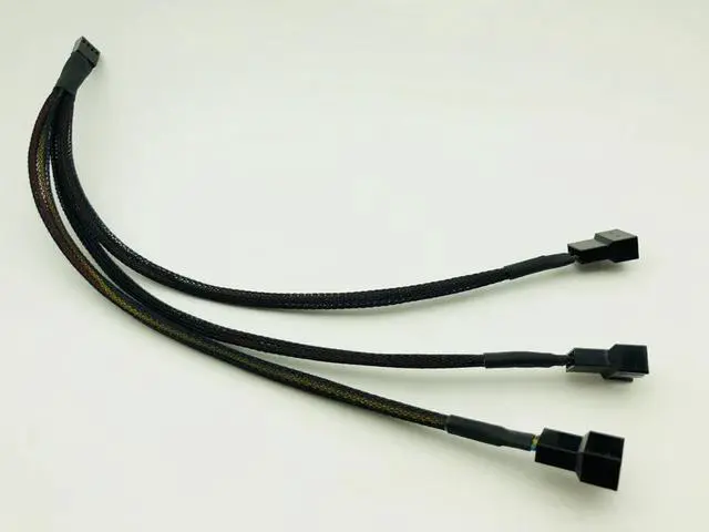 Alt view image 4 of 6 - 5PCS 1 to 3 PWM 4Pin Splitter Cable 4P Female to 3/4 Pin PWM Fan Adapter for Computer Case CPU Fan Mining Cooling Fans Hub Cable