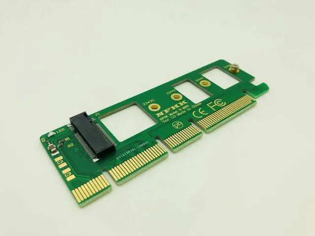 Alt view image 2 of 6 - 5PCS M.2 NGFF NVME AHCI SSD to PCI E PCI Express 3.0 x4 x16 Riser Card Adapter M key Connector for XP941 SM951 PM951 A110 M2 SSD