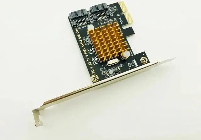 Alt view image 5 of 6 - SATA Card PCI E 2X 4X 8X 16X Controller Cards PCI Express to SATA 3.0 2 Port SATAIII 6Gbps Expansion Adapter Boards Add On Cards