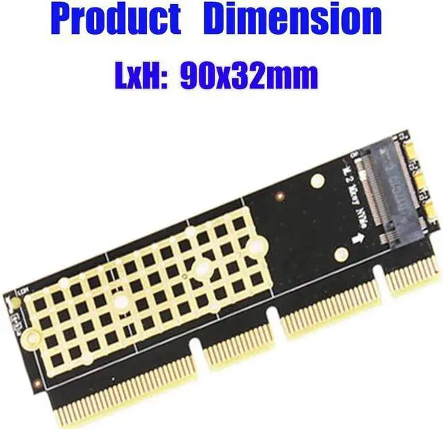 Alt view image 4 of 6 - M.2 NGFF NVMe SSD to PCI E 3.0 X4 X8 X16 Adapter M2 NGFF Key M PCI Express Extender Card Heat Sink Radiator for 1U 2U Servers PC