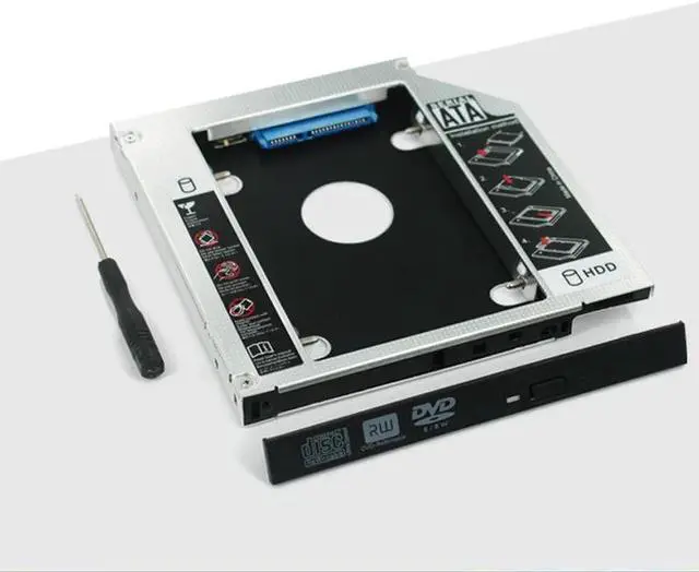 Alt view image 2 of 6 - SATA 3.0 2nd HDD SSD Hard Drive Caddy Bay for 12.7mm Universal Laptop CD DVD ROM