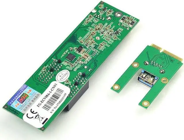 Alt view image 6 of 6 - Mini PCI E PCI Express to PCI E X1 Extender Riser Card USB 3.0 to PCIE 1X Slot IDE 4Pin Power Supply for BTC Miner Mining