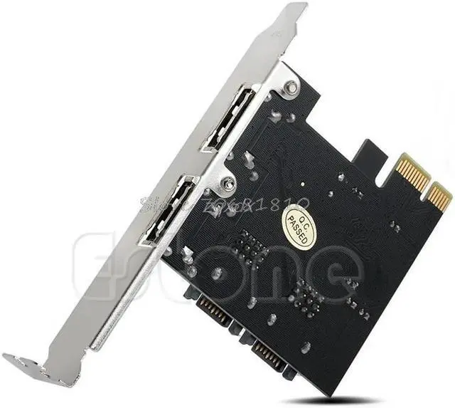Alt view image 3 of 5 - 2 SATA 2 eSATA 6 Gbps 3.0 to PCI-E Express Control Card Adapter 6Gbps Converter