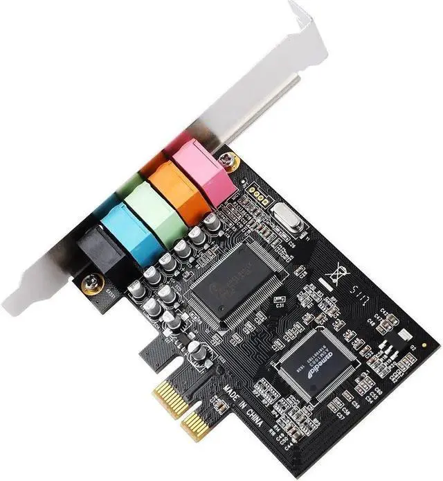 Alt view image 3 of 6 - PCI Express 5.1 channel surround sound audio card PCIE 6-channel 3D stereo pcl-e PC sound card with CMI8738 chip