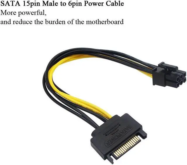 Alt view image 4 of 6 - Amify PCI-E PCI Express 1X to 16x Extender Riser Adapter Card USB 3.0 Cable SATA 15pin to Molex 6pin Power Cable for BTC LTC ETH Miner