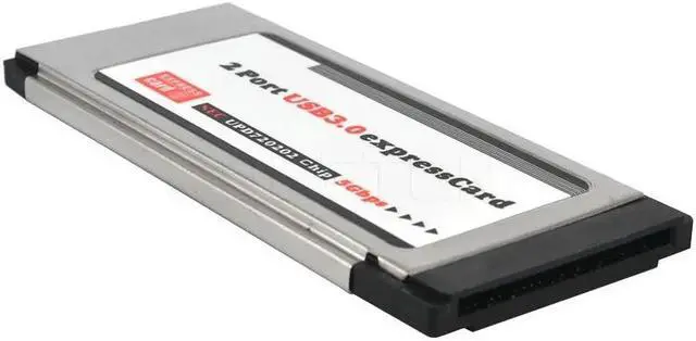 Alt view image 2 of 5 - Express Card Expresscard 34mm to USB 3.0 2 Port Adapter PCI Express Card