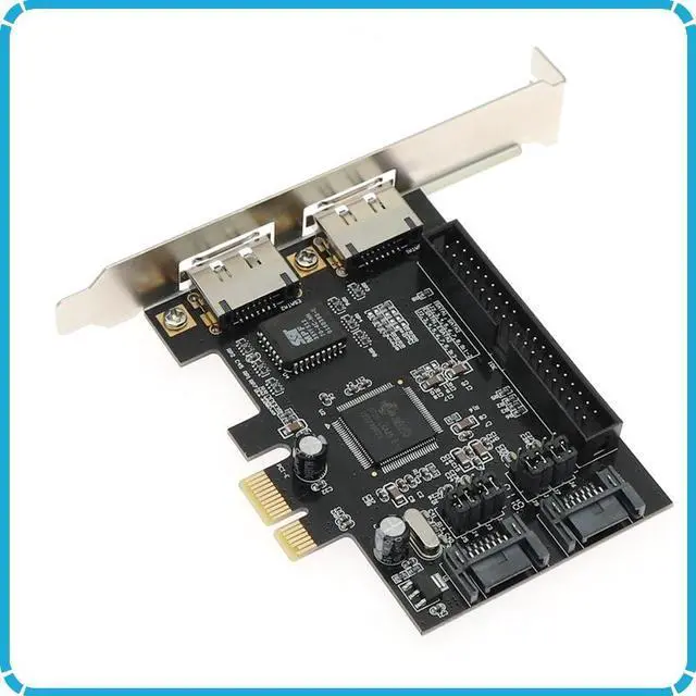 Alt view image 2 of 4 - Combo 2 port SATA 2.0 + IDE + 2 port eSATA PCI-e PCI express RAID Controller Card IDE SATA PCI express expansion card