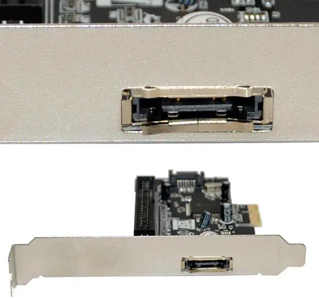 Alt view image 4 of 6 - PCI-e PCIE PCI express to IDE SATA2.0 eSATA Combo Controller Card 1Port IDE + 1port SATA + 1port eSATA RAID Card JMB363 Chip