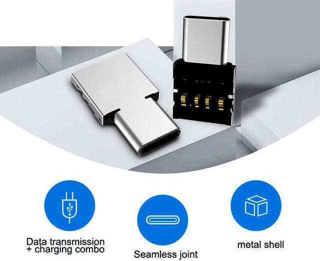 Alt view image 3 of 10 - Type C USB C to USB 2.0 OTG Adapter for Xiaomi Mi A1 For Samsung Galaxy S8 Plus Oneplus 5T Macbook Pro Type C OTG Converter