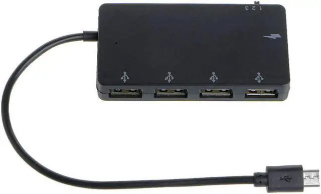Alt view image 2 of 6 - GL850G Micro USB OTG 4 Port Hub Power Charging Adapter OTG HUB USB Splitter Cable for Android Windows Laptop PC