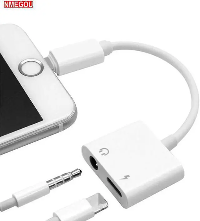 Alt view image 7 of 11 - 2 In 1 3.5mm Audio +Charger Adapter for IPhone 7 8 Plus X XR XS MAX IOS Splitter Earphone.Headphone Aux 3.5 Jack Charging Cable