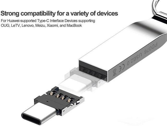 Alt view image 4 of 10 - Type C USB C to USB 2.0 OTG Adapter for Xiaomi Mi A1 For Samsung Galaxy S8 Plus Oneplus 5T Macbook Pro Type C OTG Converter