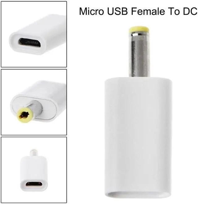 Alt view image 6 of 9 - ABKT Micro USB Female To DC 4.0*1.7mm Male Plug Jack Converter Adapter Charge For PSP