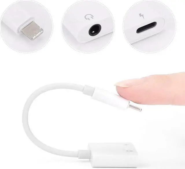 Alt view image 2 of 11 - 2 In 1 3.5mm Audio +Charger Adapter for IPhone 7 8 Plus X XR XS MAX IOS Splitter Earphone.Headphone Aux 3.5 Jack Charging Cable
